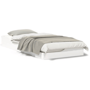 vidaXL Bed Frame White 100 x 200 cm Solid Pine Wood Lucy And Phil Academy Lucy And Phil Academy