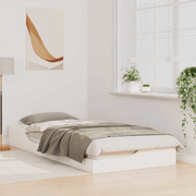 vidaXL Bed Frame White 80 x 210 cm Solid Pine Wood Lucy And Phil Academy Lucy And Phil Academy