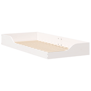 vidaXL Bed Frame White 80 x 210 cm Solid Pine Wood Lucy And Phil Academy Lucy And Phil Academy