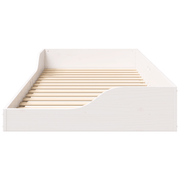 vidaXL Bed Frame White 80 x 210 cm Solid Pine Wood Lucy And Phil Academy Lucy And Phil Academy