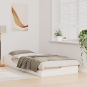 vidaXL Bed Frame White 80 x 210 cm Solid Pine Wood Lucy And Phil Academy Lucy And Phil Academy