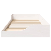 vidaXL Bed Frame White 80 x 210 cm Solid Pine Wood Lucy And Phil Academy Lucy And Phil Academy