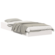 vidaXL Bed Frame White 90 x 220 cm Solid Pine Wood Lucy And Phil Academy Lucy And Phil Academy