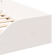 vidaXL Bed Frame White 90 x 220 cm Solid Pine Wood Lucy And Phil Academy Lucy And Phil Academy