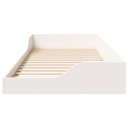 vidaXL Bed Frame White 90 x 220 cm Solid Pine Wood Lucy And Phil Academy Lucy And Phil Academy