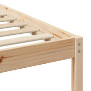 vidaXL Bed Frame with Side Tables Natural 160 x 220 cm Solid Pine Wood Lucy And Phil Academy Lucy And Phil Academy