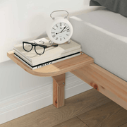 vidaXL Bed Frame with Side Tables Natural 160 x 220 cm Solid Pine Wood Lucy And Phil Academy Lucy And Phil Academy