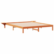 vidaXL Bed Frame with Side Tables Wax Brown 180 x 210 cm Lucy And Phil Academy Lucy And Phil Academy