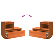 vidaXL Bedside Cabinet Wax brown 60 x 34 x 51 cm Solid pinewood Lucy And Phil Academy Lucy And Phil Academy