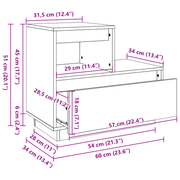 vidaXL Bedside Cabinet Wax brown 60 x 34 x 51 cm Solid pinewood Lucy And Phil Academy Lucy And Phil Academy