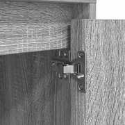 vidaXL Bedside Cabinet with LED Lights Grey Sonoma 38x34x50 cm Lucy And Phil Academy Lucy And Phil Academy