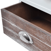 vidaXL Bedside Cabinets 2 pcs Brown and White Lucy And Phil Academy Lucy And Phil Academy