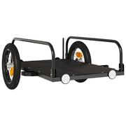 vidaXL Bike Trailer Black 122x53x31 cm Iron Lucy And Phil Academy Lucy And Phil Academy