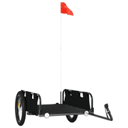 vidaXL Bike Trailer Black Oxford Fabric and Iron Lucy And Phil Academy Lucy And Phil Academy