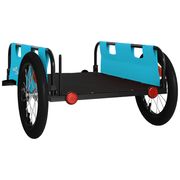vidaXL Bike Trailer Blue Oxford Fabric and Iron Lucy And Phil Academy Lucy And Phil Academy