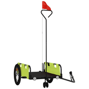 vidaXL Bike Trailer Green Oxford Fabric and Iron Lucy And Phil Academy Lucy And Phil Academy