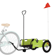 vidaXL Bike Trailer Green Oxford Fabric and Iron Lucy And Phil Academy Lucy And Phil Academy