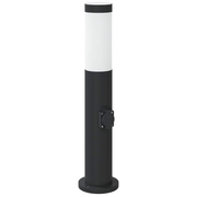 vidaXL Bollard Light with Outlet 50 cm Stainless Steel IP44 Lucy And Phil Academy Lucy And Phil Academy