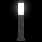 vidaXL Bollard Light with Outlet 50 cm Stainless Steel IP44 Lucy And Phil Academy Lucy And Phil Academy