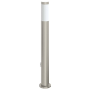 vidaXL Bollard Light with Outlet 80 cm Stainless Steel IP44 Lucy And Phil Academy Lucy And Phil Academy