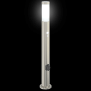 vidaXL Bollard Light with Sensor&Outlet 80 cm Stainless Steel IP44 Lucy And Phil Academy Lucy And Phil Academy