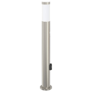 vidaXL Bollard Light with Sensor&Outlet 80 cm Stainless Steel IP44 Lucy And Phil Academy Lucy And Phil Academy
