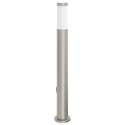 vidaXL Bollard Light with Sensor&Outlet 80 cm Stainless Steel IP44 Lucy And Phil Academy Lucy And Phil Academy