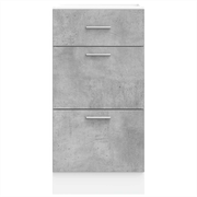 vidaXL Bottom Cabinet Lyon Concrete Grey 40x46x81.5 cm Engineered Wood Lucy And Phil Academy Lucy And Phil Academy