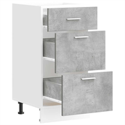 vidaXL Bottom Cabinet Lyon Concrete Grey 40x46x81.5 cm Engineered Wood Lucy And Phil Academy Lucy And Phil Academy