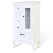 vidaXL Cabinet with 5 Drawers 2 Shelves White Lucy And Phil Academy Lucy And Phil Academy