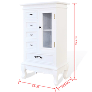 vidaXL Cabinet with 5 Drawers 2 Shelves White Lucy And Phil Academy Lucy And Phil Academy