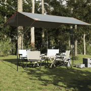 vidaXL Camping Tarp Grey and Orange 400x294 cm Waterproof Lucy And Phil Academy Lucy And Phil Academy