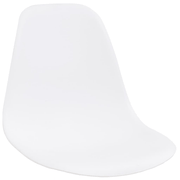 vidaXL Chair Seats 4 pcs Plastic White Lucy And Phil Academy Lucy And Phil Academy