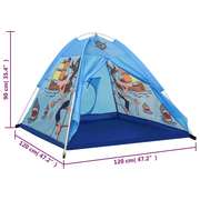 vidaXL Children Play Tent Blue 120x120x90 cm Lucy And Phil Academy Lucy And Phil Academy