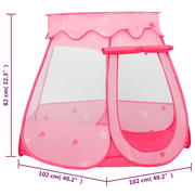 vidaXL Children Play Tent Pink 102x102x82 cm Lucy And Phil Academy Lucy And Phil Academy