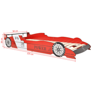vidaXL Children's Race Car Bed 90x200 cm Red Lucy And Phil Academy Lucy And Phil Academy