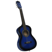 vidaXL Classical Guitar for Beginner and Kid with Bag Blue 1/2 34