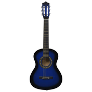 vidaXL Classical Guitar for Beginner and Kid with Bag Blue 1/2 34