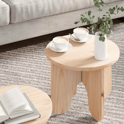 vidaXL Coffee Table 2 pcs Natural 39.5 x 39.5 x 30 cm Solid Pine wood Lucy And Phil Academy Lucy And Phil Academy