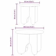 vidaXL Coffee Table 2 pcs Natural 39.5 x 39.5 x 30 cm Solid Pine wood Lucy And Phil Academy Lucy And Phil Academy