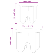vidaXL Coffee Table 2 pcs Natural 39.5 x 39.5 x 30 cm Solid Pine wood Lucy And Phil Academy Lucy And Phil Academy