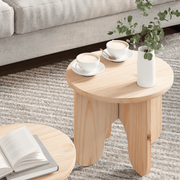 vidaXL Coffee Table 2 pcs Natural 39.5 x 39.5 x 30 cm Solid Pine wood Lucy And Phil Academy Lucy And Phil Academy