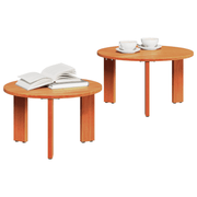 vidaXL Coffee Table 2 pcs Wax brown 47.5 x 47.5 x 27 cm Lucy And Phil Academy Lucy And Phil Academy