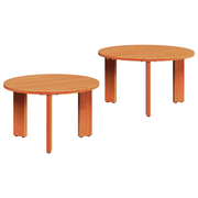 vidaXL Coffee Table 2 pcs Wax brown 47.5 x 47.5 x 27 cm Lucy And Phil Academy Lucy And Phil Academy