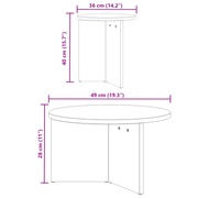 vidaXL Coffee Table 2 pcs White 49 x 49 x 28 cm Solid Pine wood Lucy And Phil Academy Lucy And Phil Academy
