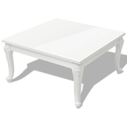 vidaXL Coffee Table 80x80x42 cm High Gloss White Lucy And Phil Academy Lucy And Phil Academy
