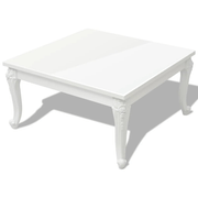 vidaXL Coffee Table 80x80x42 cm High Gloss White Lucy And Phil Academy Lucy And Phil Academy