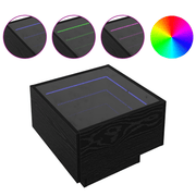 vidaXL Coffee Table Black oak 40 x 40 x 30 cm Engineered wood Lucy And Phil Academy Lucy And Phil Academy