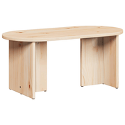 vidaXL Coffee Table Natural 80 x 39.5 x 35 cm Solid Pine wood Lucy And Phil Academy Lucy And Phil Academy