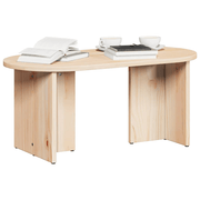 vidaXL Coffee Table Natural 80 x 39.5 x 35 cm Solid Pine wood Lucy And Phil Academy Lucy And Phil Academy
